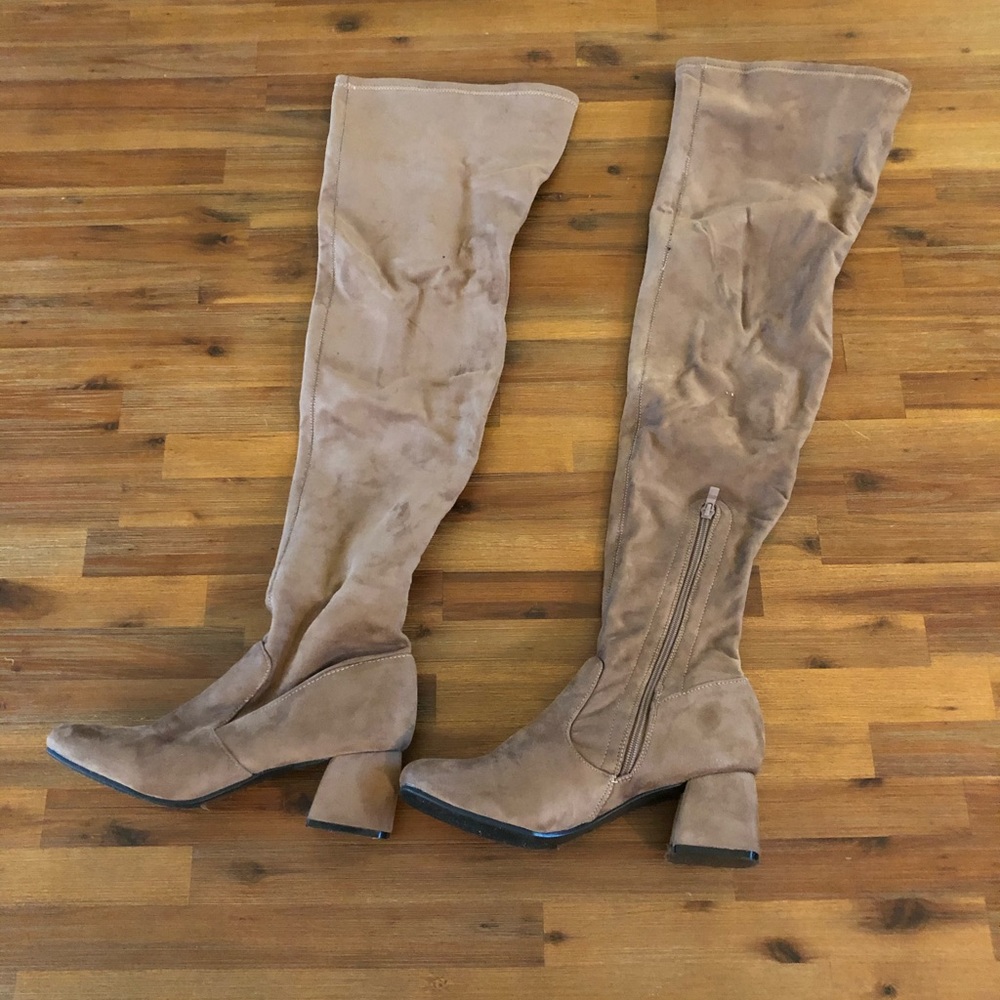 Taupe Over the Knee boots - size 11